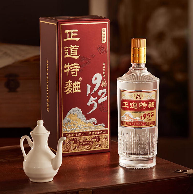 正道特曲1952酒浓香型白酒 京东京造 52度500ML*6瓶整箱装