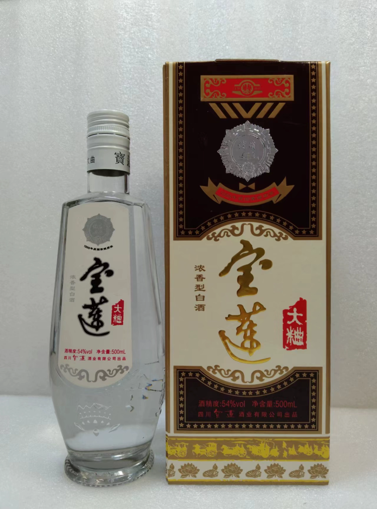 四川宝莲大曲酒 54度浓香型白酒 高度酒 粮食高粱酒 500ml*6瓶礼盒装