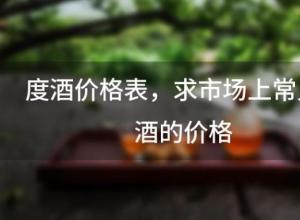 度酒价格表,求市场上常见白酒的价格 度酒价格表,求市场上常见白酒的价格