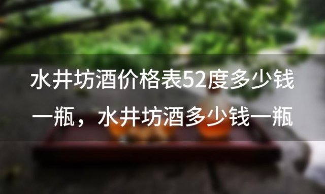 水井坊酒价格表52度多少钱一瓶，水井坊酒多少钱一瓶