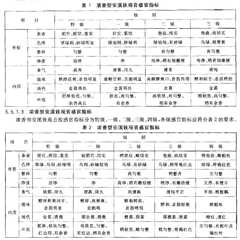 铁观音外形特征